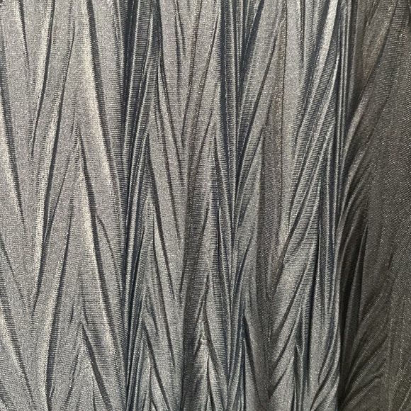 Eloquii NEW Caftan dress SZ 22 navy chevron pleating maxi v neck empire waist - Picture 5 of 10